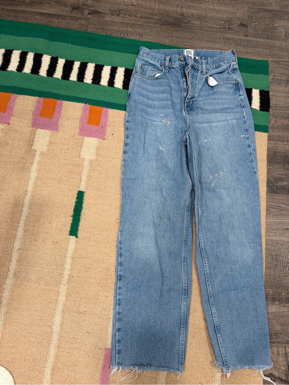 BDG Light Wash High-Rise Straight Jeans